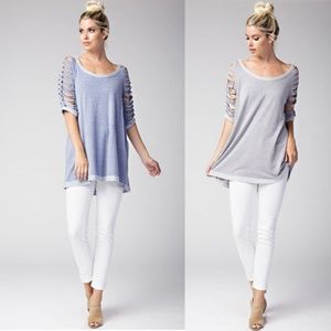 Heather Gray Ripper Long Tee